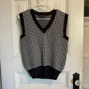 Black and white sweater vest
